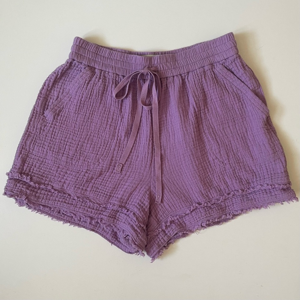 Anthropologie Women’s Gauzy Purple Shorts